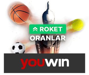 Spor toplarıyla çevrili roket temalı Youwin bahis görseli